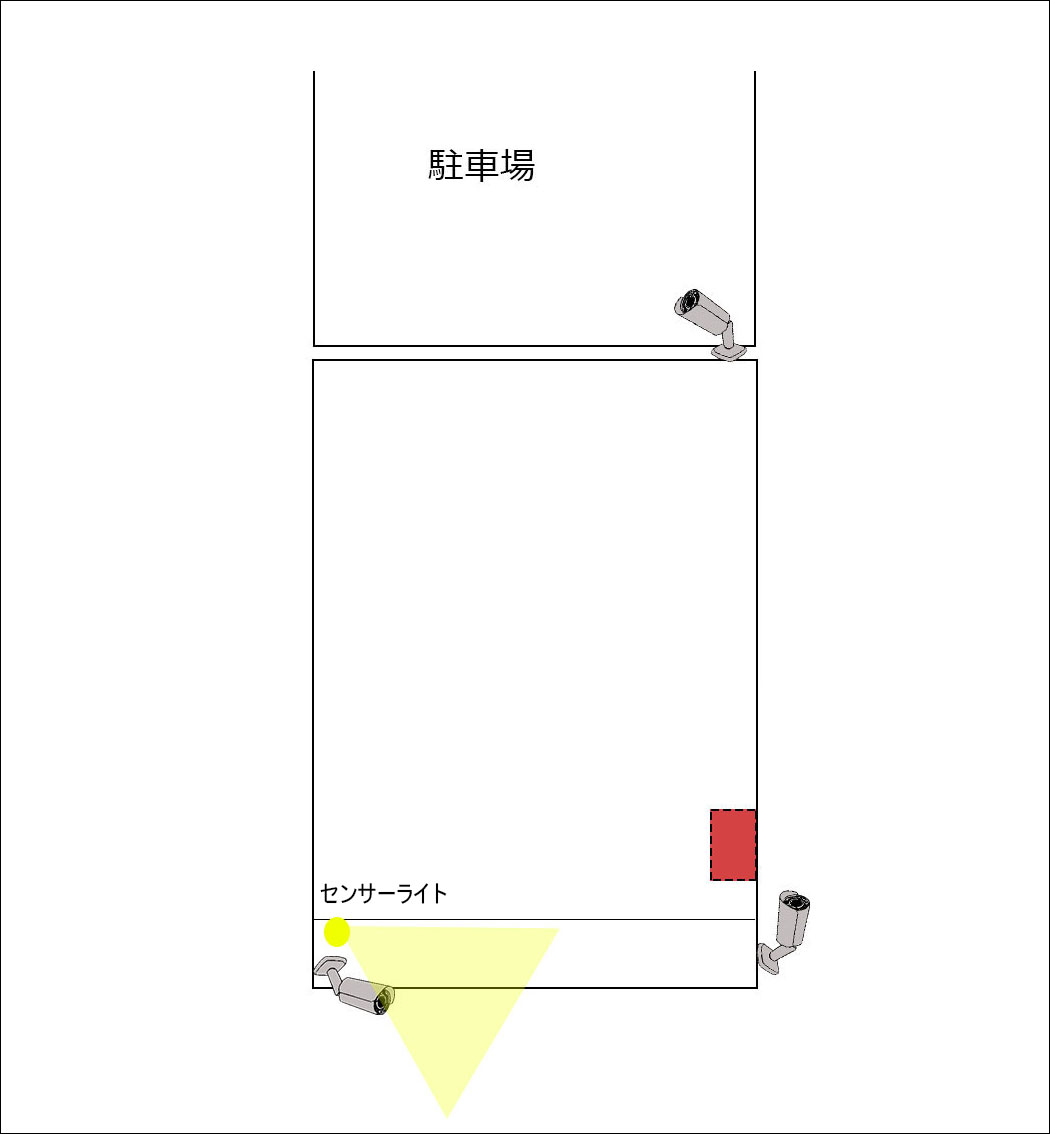 愛知県春日井市の個人様宅へHD-SDIカメラ3台設置