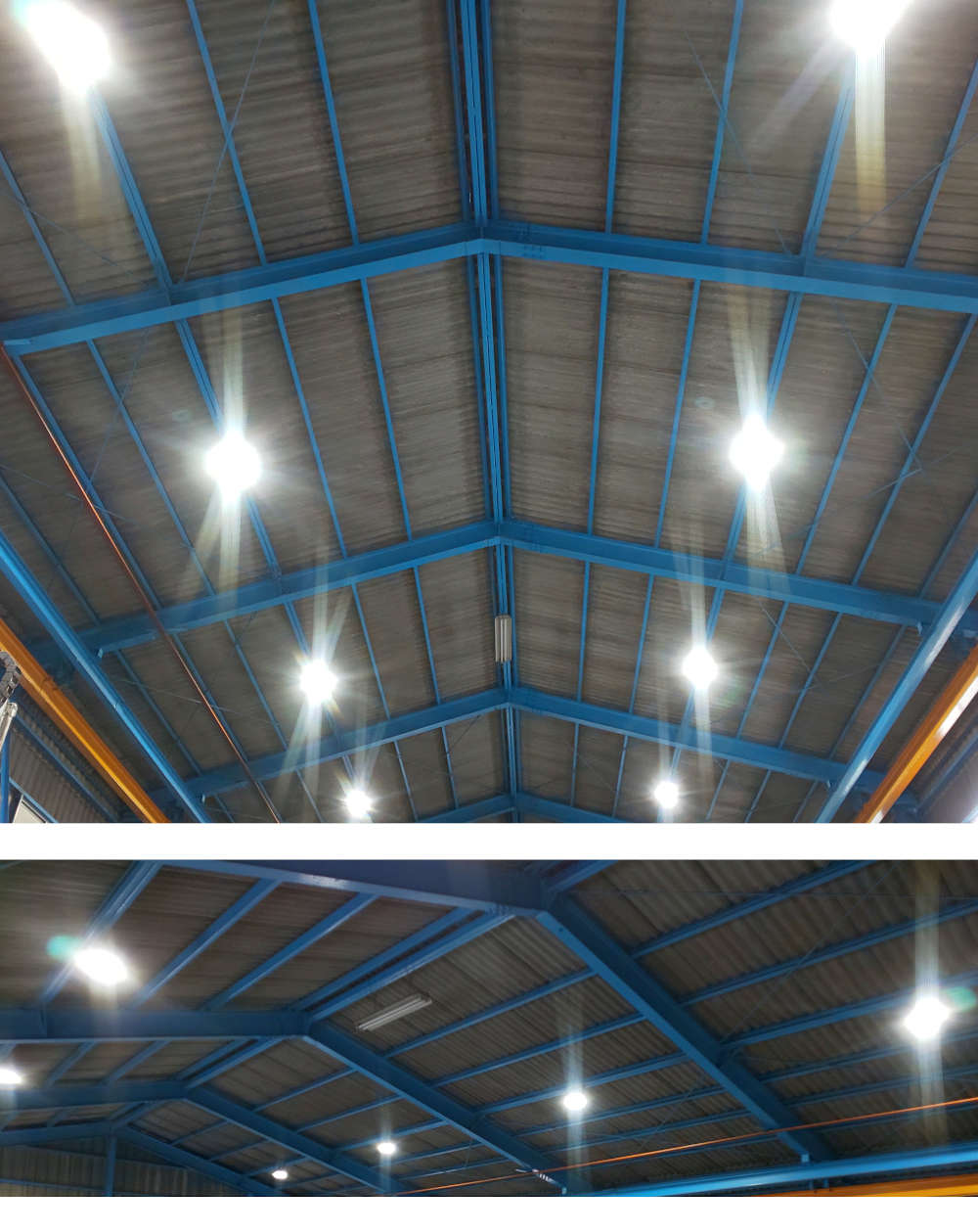 高天井LED照明の配置実例