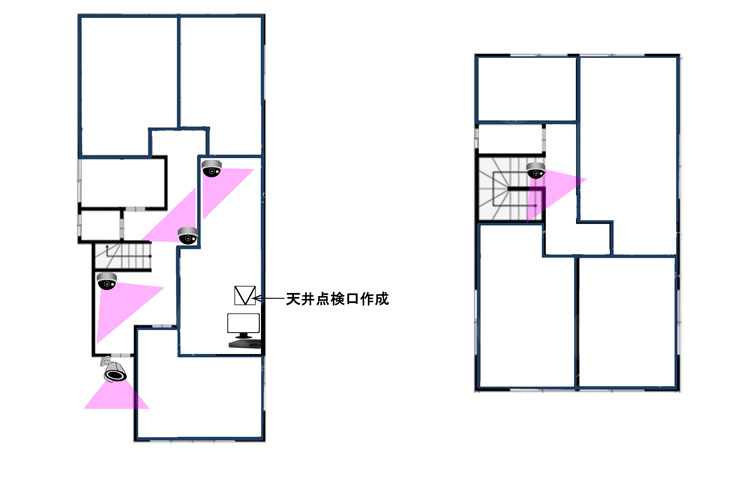 小牧市のグループホーム様宅へPOEネットワーク防犯カメラ5台の設置